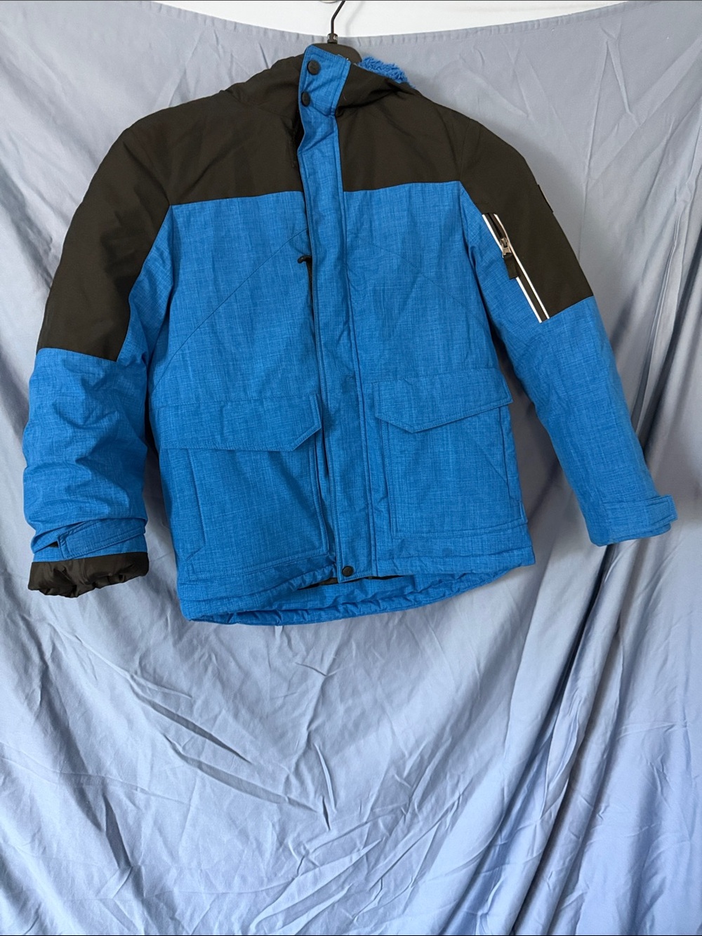 ZeroXposur Blue and Black Hooded Ski Jacket